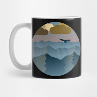 Mountainous landscape with a hawk Mug